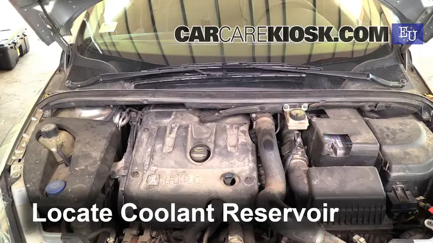 2008 Peugeot 307 XT HDi 2.0L 4 Cyl. Turbo Diesel Coolant (Antifreeze) Check Coolant Level